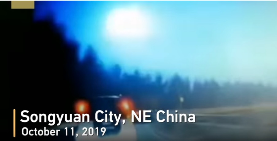 2019-10-11: Falling Comet seen over northeast China