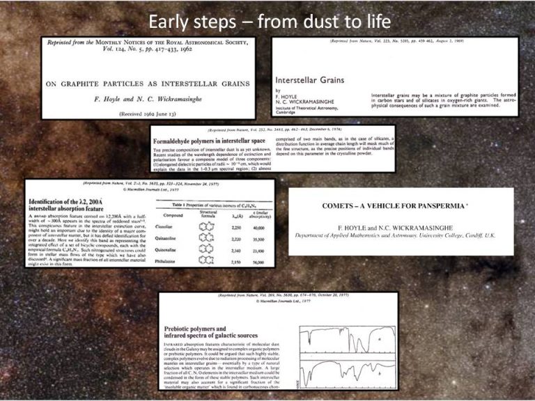 Early steps – from dust to life2